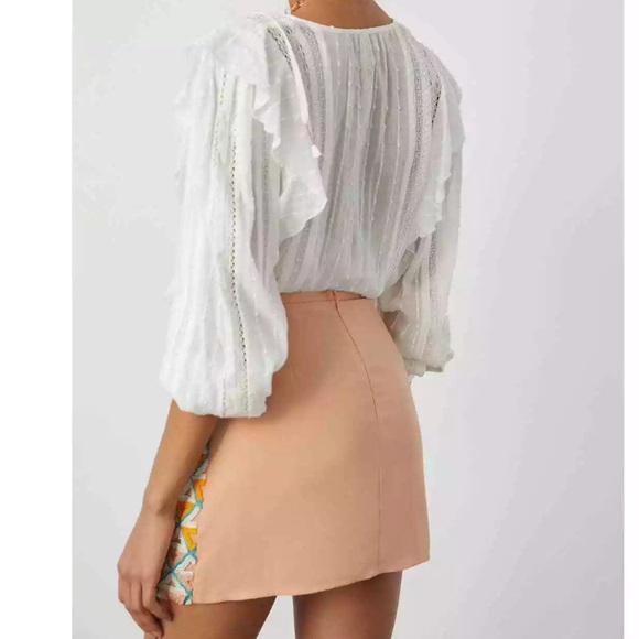 NWT Anthropologie Walter Baker Slim Hand-Beaded Mini Skirt Size 10 - Picture 4 of 11